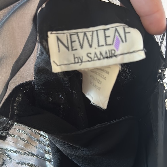 Vintage NEW LEAF BY SAMIR Sheer Glitter Sleeveless Dress - Picture 8 of 9